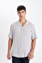 Relax Fit Polo Collar Combed Cotton Short Sleeve Shirt C4117Ax24Sm - 4