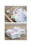 6 Pairs Unisex Washable College Socks with Different Colored Stripes on White - 3