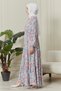 Gypsy Viscose Dress - Layered Skirt, Floral Patterned Hijab Mother Dress and Prayer Dress - 3