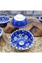 6 Pieces Ceramic Evil Eye Bead Themed Real Hand Embroidered Decorative 8 Cm Sauce, Cookie, Appetizer Bowl Set - 2