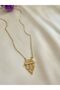 Gold Color Elegant Chain Shiny Stone Detailed Tarnish Stainless Steel Serenay Necklace - 2