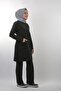 Two Snaps Judge Collar Hijab Suit Nurse and Doctor Uniform Black (Lycra Free) - 3