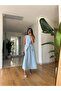 Asymmetrical Vest and Long Skirt Set - Pearl Button Detail - 4