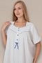 Short Sleeve 100% Cotton Combed Throw Plus Size Mother's Nightgown, Hospital, Pregnant and Maternity Nightgown - 4