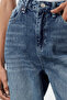 Lacivert Yüksek Bel Wide Leg Geniş Paça %100 Pamuk Non-Stretch Jeans TWOSS22JE0242 - 7