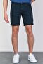 Men's Dark Green Stonewashed Relaxed Fit Zippered Lycra Jean Denim Shorts Hlthe001953 - 5