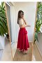 Red Skirt - Design with Big Rose Detail - 3