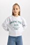Crew NecK Printed Girl's Sweatshirt - B3829a823wn