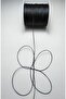 Zift Black Color (Shiny Sparkling Black) 1 mm 100 Meters Waxed Cord for Saddler Leather Sewing Necklace Beading Jewelry Design Bracelet Cord