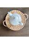 Wicker presentation plate, washable wicker mesh presentation plate plate