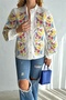 Women's White Buttoned Shirt with Lace Details and All-Over Embroidery - 6