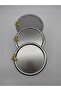 3-Piece Japanese Rose Round Silver Tea and Coffee Presentation Tray, Decorative Serving Tray 22cm - 4
