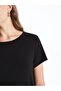 New Black Crew Neck Plain Short Sleeve Maternity Dress - 4