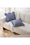 Vintage Ruffled Gingham 100% Linen Cotton Throw Pillow Cover Checkered Bohemian Throw Pillow Cover