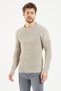 Men's Cream Knitwear Sweater -trzcm28888r07 - 2