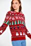 Red Women's Christmas New Year Sweater - 4