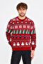 Red Men's Christmas New Year Sweater-noelkzkr32s