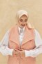 Plain Shiny Evening Scarf - Light Gold - 4