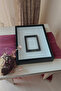 إطار ذكريات أسود مقاس 30 × 40 سم مع قسم للصور - صندوق ذكريات على شكل وردة مقاس 6 سم - 3