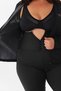 Ultra High Waist Agraphed Thermal Sauna Leggings Thermal Long Sleeve Zip Suit Long Arm Sauna Suit - 2