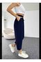Navy Gabardine Women's Shalwar Trousers - 2