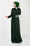 EMerald Draped Hijab Dress - 5026SL890-M - 3