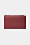 2804 Genuine Real Leather Zippered Women's Wallet Flother Burgundy