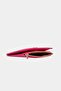2804 Genuine Real Leather Snap Fastener Zippered Women's Wallet Flother Pink - 5
