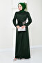EMerald Draped Hijab Dress - 5026SL890-M - 2