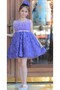Frilled Front Tulle Fine Stone Belt Detail Flower Embossed Skirt Girls' Evening Dress