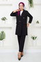 Black Blazer Set - 3803MP930-M with Jacket - 3