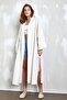 Natur Sequin Embroidered Long Kimono 27383 - 5