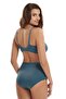 Ivonne Women's Turquoise High Waist Panties 22261 - 2