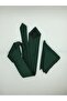 Emerald Green Eyelet Hand Sewn Woven Tie & Handkerchief - 5