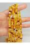 Quarter String (9cm Long!) Amber Amorphous Shapeless Pieces Quarter Array (49220)