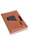 Leather Notebook Daily Journal Agenda Undated Checkered Phone Case 160 Sheets Vegan 17X24 cm