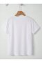 Women's White Clover Heart Printed Oversize T-Shirt - 3