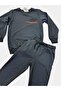 Back Print Detail Tracksuit Set/Sweatshirt Pants Seasonal Set/Crew Neck 2 Thread Men's Set - 2