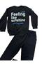 Back Print Detail Tracksuit Set/Sweatshirt Pants Seasonal Set/Crew Neck 2 Thread Men's Set - 3