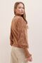 Women's Camel Half Turtleneck Sweater with Lace Detail - 5