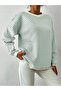 Crew Neck Wave Patterned Knitwear Sweater MINT - 5