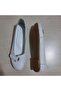 100% Genuine Leather Velcro Casual White Ballerinas
