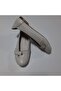 100% Genuine Leather Velcro Casual Gray Color Ballerinas - 3