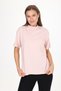 LighT Powder Colored 100% OrgAnic CoTTon Women's T-shirt - STAnd CollAr, Rib DeTAiled