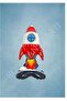 Space Standing Rocket Foil Balloon