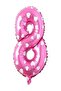 Best Rated Pink Color Number Foil Balloon 36 cm Age 8