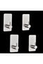 Stainless Steel 4 Pieces Robe Hanger Self Adhesive Towel Holder -inox- Instant Mount
