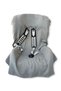 Child Car Seat Cover Cover with Snap Fasteners Gray 100% Natural Cotton Special Design 75X115 cm