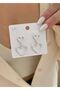 Double Heart Dangle Silver Earrings - 3
