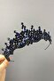 Tokyo Model Bridal Crown Wedding Crown Wedding Crown Navy Blue - 6